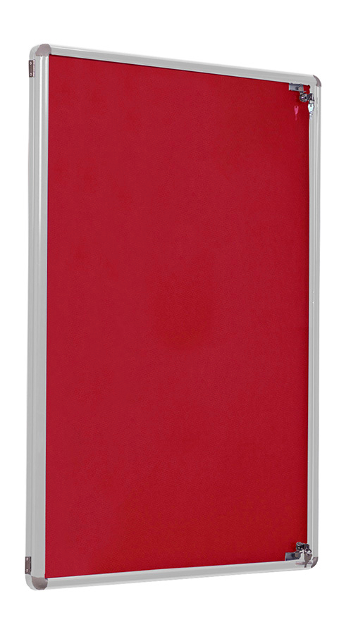 SmartShield Flame Resistant Tamperproof Noticeboard in Red